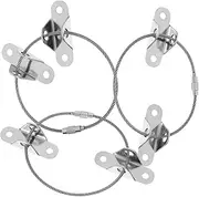 SWOOMEY 3 Sets Heavy Duty Stainless Steel Furniture Anchors for Proofing Durable Straps to Prevent Tipping Accidents Easy to Install with Screws Essential Safety