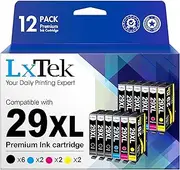 LxTek 29XL Ink Cartridge Compatible for Epson 29XL for Epson Expression Home XP-245 XP-235 XP-342 XP-442 XP-335 XP-432 XP-435 XP-332 XP-345 XP-445 (6 Black 2 Cyan 2 Magenta 2 Yellow,12-Pack)