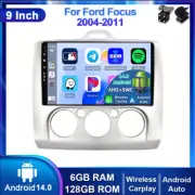 CARPLAY FOR 2004-2011 FORD FOCUS ANDROID 14 CAR STEREO RADIO GPS HEAD UNIT 128GB