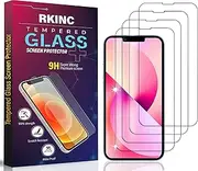 Screen Protector [4-Pack] for Iphone 14 Pro 6.1-Inch, RKINC Tempered Glass Film Screen Protector, 0.33mm [LifetimeWarranty][Anti-Scratch][Anti-Shatter][Bubble-Free]