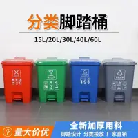 在飛比找蝦皮購物優惠-腳踏式垃圾桶 分類垃圾桶  家用 商用 大容量 戶外 小區物