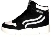 Sosenfer High Tops Womens Size 9 Shoes Black Hidden Heel Sneakers Wedge Trainers