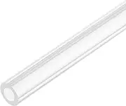 sourcing map Acrylic Pipe Rigid Round Tube Clear 6 mm ID 12mm OD 305mm for Lamps and Lanterns,Water Cooling System