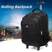 19" Water-resistant Large Wheeled Rolling Backpack for Business Travel
