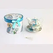 Lylac Cartoon cat Design Porcelain Cup and Teapot Gift Set