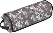 [sanluoli] Hair Tools Travel Bag with Iron Mat Waterproof Hair Tools Travel Organizer Animals Cite Valentine's Day Grey Trave Case for Women