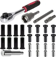 STGTZPLPDU Door Pin Guides+Door Hinge Nuts+Door Bushing Removal Tool Kit Fit for Jeep Fit for Wrangler JK JL 2007-2021 68361574AB 82214166AB Door Hinge Conversion kit