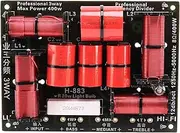 Suesacy 400W 3 Way Crossover Divider HiFi Tweeter Woofer Speaker Crossover 1250H/5000HZ with High-Pitched Protection