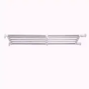 Hershii 1shelves Tension Shelf Expandable Rod Closet System Heavy Duty Clothe...