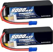 6S 9000mAh 22.2V 100C Lipo Battery Softcase EC5 Plug Compatible with RC Car FPV Drone Desert Truck RC Racing