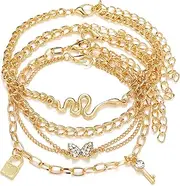 [Samyuktha] Women Gold Plated Bracelet Cum Anklet, Adjustable, Metal, no gemstone