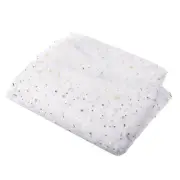 10 Yards Tulle Fabric, 63inch Glitters Tulle Fabric Rolls Ribbon, White