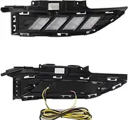 2Pcs Car LED Daytime Running Light Fog Lamp DRL Yellow Turn Signal Light for Hyundai ENCINE 2018 2019-White Yellow Blue