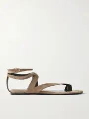 [KHAITE] KHAITE - Aimee Suede Sandals - Taupe - IT39 IT 39 Brown