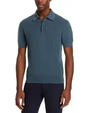 The Men's Store at Bloomingdale's Pointelle Short Sleeve Sweater Polo - Exclusive