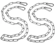 FANKUTOYS Hanging Swing Chair Chain Kit, 2 Set Stainless Steel Hardware Heavy Duty Porch Swing Hammock Chain Kit Hanging Hooks for Hammock, Rope, Tire, Tree Swings