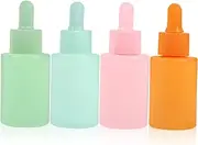 WOONEKY 4pcs Essential Oil Dropper Bottles Travel Dispensers for Perfume Cosmetics Aromatherapy Convenient Bottles with Dropper for Easy Refilling