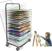 Art Drying Rack for Classroom,Art Storage Rack,Suitable for Home and Art School Drying Rack(20 Shelves)