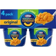 Kraft Gluten Free Original Mac & Cheese Macaroni and Cheese Dinner 4 ct Pack ...