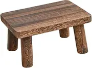Zerodeko Solid Wood Stool Foot Stool Portable Stool Rustic Step Stool Footstool Small Step Stool Small Stool Step Sitting Mini Stools for Adults Kitchen Nursery Indoor Wooden Coffee
