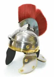 Roman Centurion Helmet With Red Plume Medieval Knight Crusader Armour
