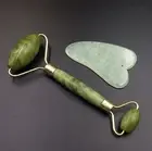 2 pcs Jade Facial Roller Set, Massage for Face Neck Natural Beauty Health