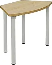 HOLGVE Conference Table, Small Office Computer Table, Sector Splicing Use Seminar Table, Meeting Room Desk, with Strong Metal Frame Training Table(47.2x27.5x29.5in/120x70x75cm)