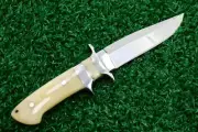 custom Handmade D2 steel Polished Camel Boned Handle COMBAT/SURVIVAL KnIfe