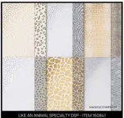 Stampin Up Like An Animal Specialty Designer Series Paper 12 x 12, 12 Sheets