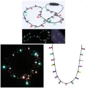 1 Pcs Mini Flashing Light-up Blinking Christmas Lights Costume Necklace 8 LED