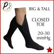 Presadee BIG TALL Original Closed Toe 20-30 mmHg Zipper Compression Leg Socks