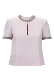 SELF PORTRAIT 'Pink Satin Embellished' Top 6