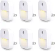 LED Night Light, Warm White Nightlight, Dusk-To-Dawn Sensor, Bedroom, Bathroom,