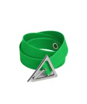 Bottega Veneta Triangle Buckled Belt 100,105 Green