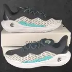 Under Armour Curry 11 Men's 10 Black White Baby Blue 3027416-100