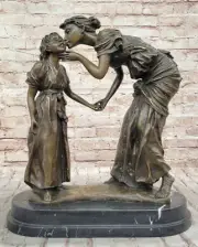 Contemporary Abstract Bronze Figures MENE Mother and Child Statue Sculpture