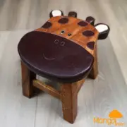 Kids Wooden Stool Giraffe MANGO TREES Children Chair Toldder Step Stool