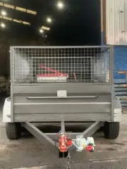 8x5 Tandem High Side Box Trailer 600MM CAGE 1 Year Private Rego and Spare wheel