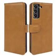For Samsung Galaxy S21 Fe 5g Waxy Texture Phone Wallet Case Stand Leather Phone Cover