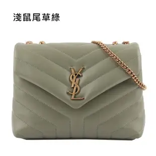 YSL LOU LOU V紋金鍊小牛皮斜背包(任選) 494699 DV727