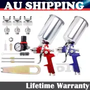 HVLP Air Spray Gun Kit 1000ml Gravity Feed Car Paint Primer 1.4/1.7mm 2.5mm