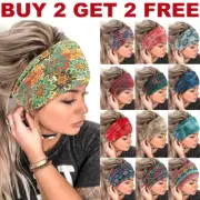 Women's Fashion Yoga Wide Headbands Ladies/Men Elastic Boho Hair Bands Head Wrap