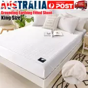 Grounding Mat Bed Fitted Sheet King Size Earth Ground Improve Sleeping Sheet AU