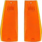 Jodriva Auto Front Corner Parking Side Marker Light, for Jeep, for Cherokee XJ 1984-1996 Turn Lights Left Right Lens Shell Housing Side Indicator Mirror Indicator Light(Black Left and Right)