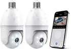 Light Bulb Security Camera Outdoor,2K 5G&2.4G WiFi Security Camera Wireless IP65