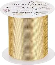 24 Gauge 87 Yards Jewelry Beading Wire Light Gold Tarnish Resistant Copper Wire for Beading Wrapping and Other Jewelry Craft Making