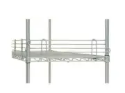 Nexel Wire Shelf Ledge, Silver Epoxy Finish, 30"W x 4"H
