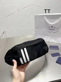 在飛比找Yahoo!奇摩拍賣優惠-熱銷特惠 Prada 胸包 腰包 聯名Adidas 降落傘布