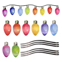 在飛比找蝦皮購物優惠-Ld 裝飾套裝派對車庫冰箱貼花反光聖誕汽車磁鐵聖誕燈燈泡磁鐵