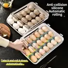 Eggs Tray Storage Box Kitchen Food Fridge Stacking Containers Drawer Type Holder
